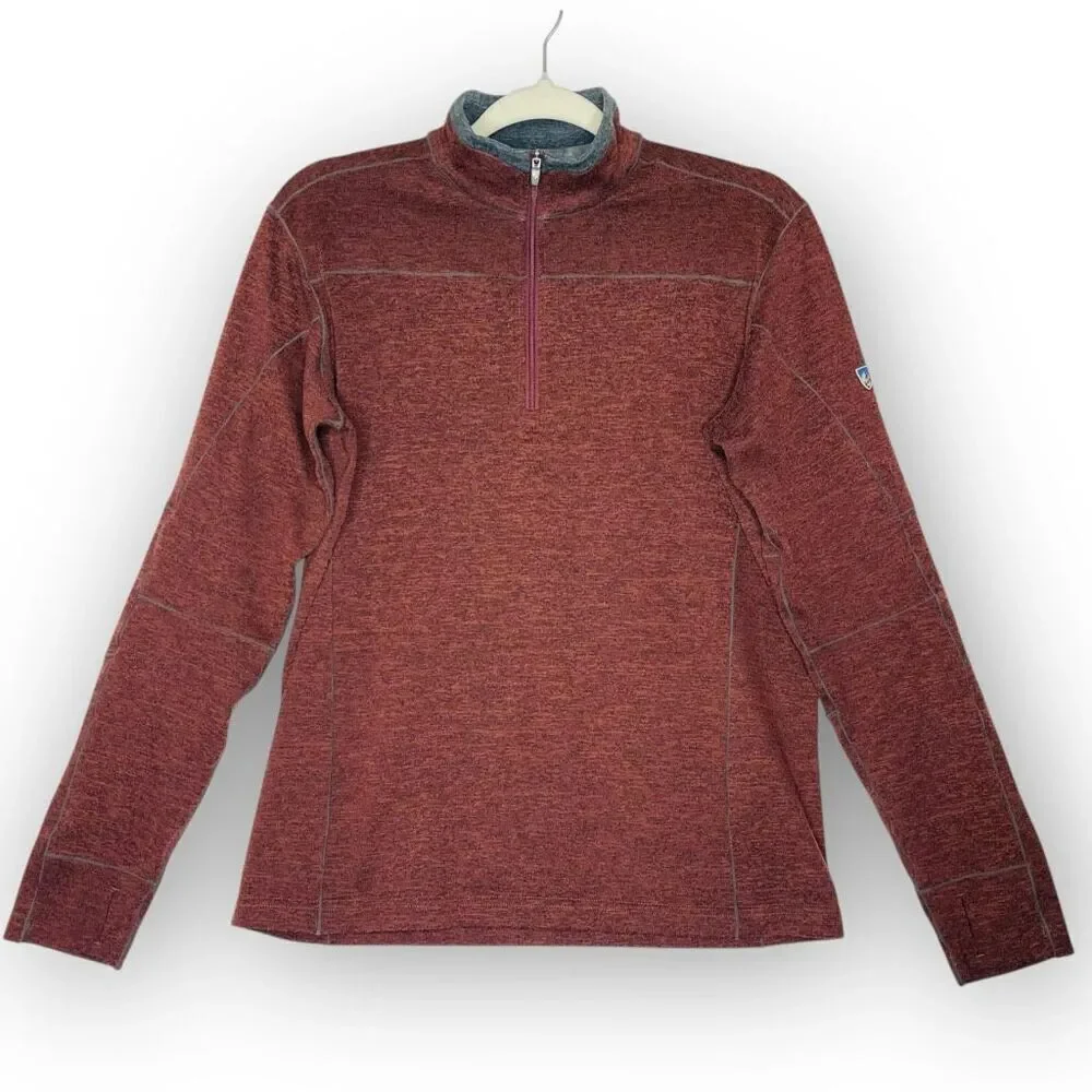 Kuhl Ryzer 1/4 Zip Sweater Maroon Red Pullover Outdoor Hiking Men’s Medium